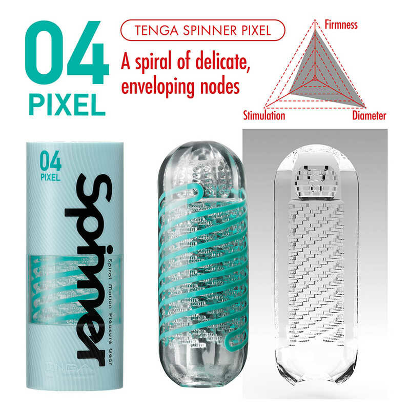 Mастурбатор спіральний Tenga Spinner 04 Pixel нереалістичний, у колбі, 13 см х 4 см - Зображення 7