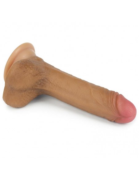 Фалоімітатор реалістичний на присосці Lovetoy коричневий, 18 х 3.8 см - Зображення 2