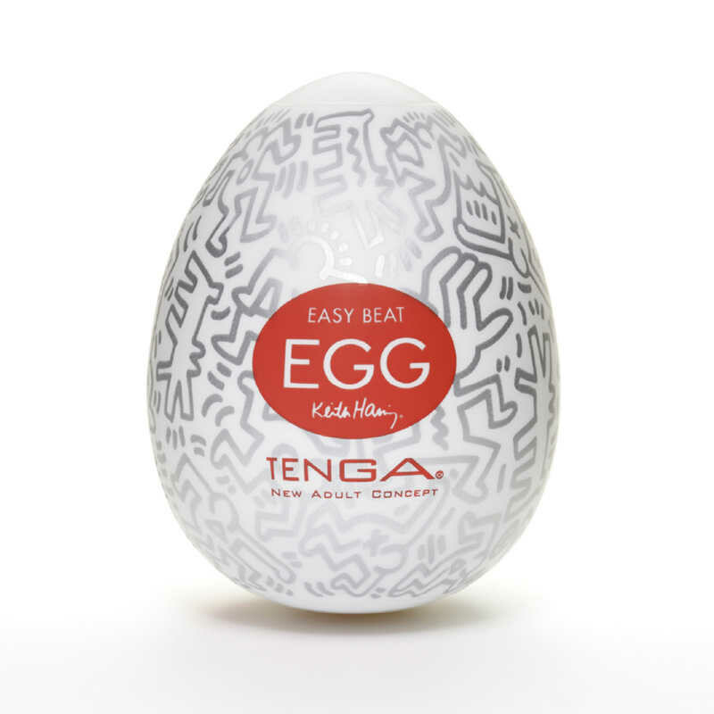 Мастурбатор Tenga Keith Haring Egg Party, прозорий