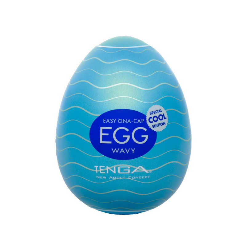Мастурбатор із охолоджуючим ефектом Tenga Egg Wavy Cool Edition, прозорий