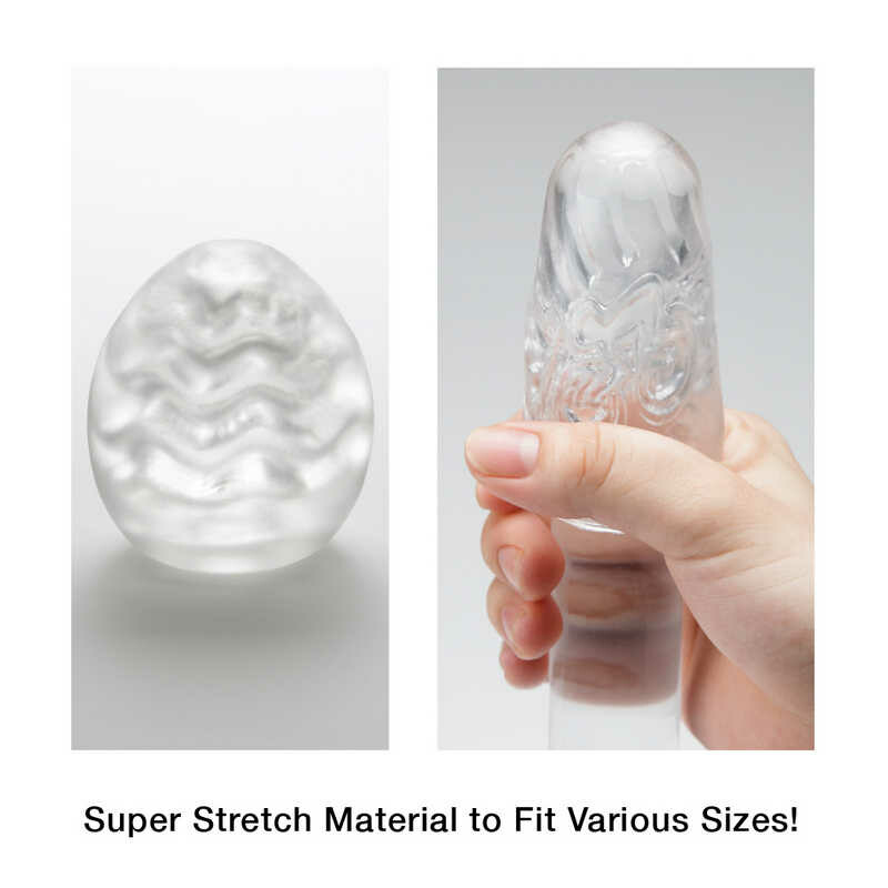 Мастурбатор із охолоджуючим ефектом Tenga Egg Wavy Cool Edition, прозорий - Зображення 2