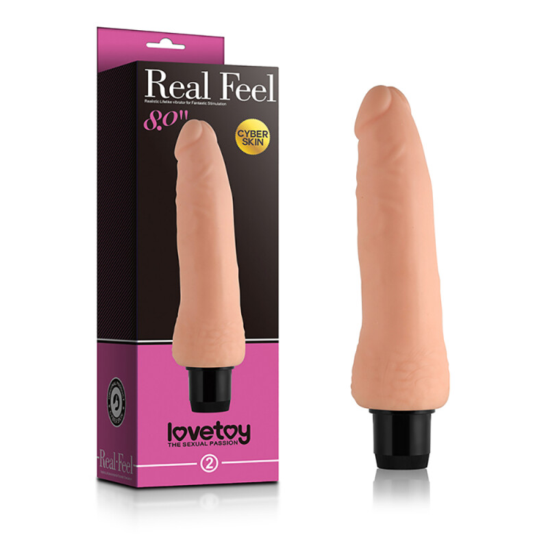 Вібратор реалістичний з поворотним регулятором Lovetoy бежевий, 20 х 4 см