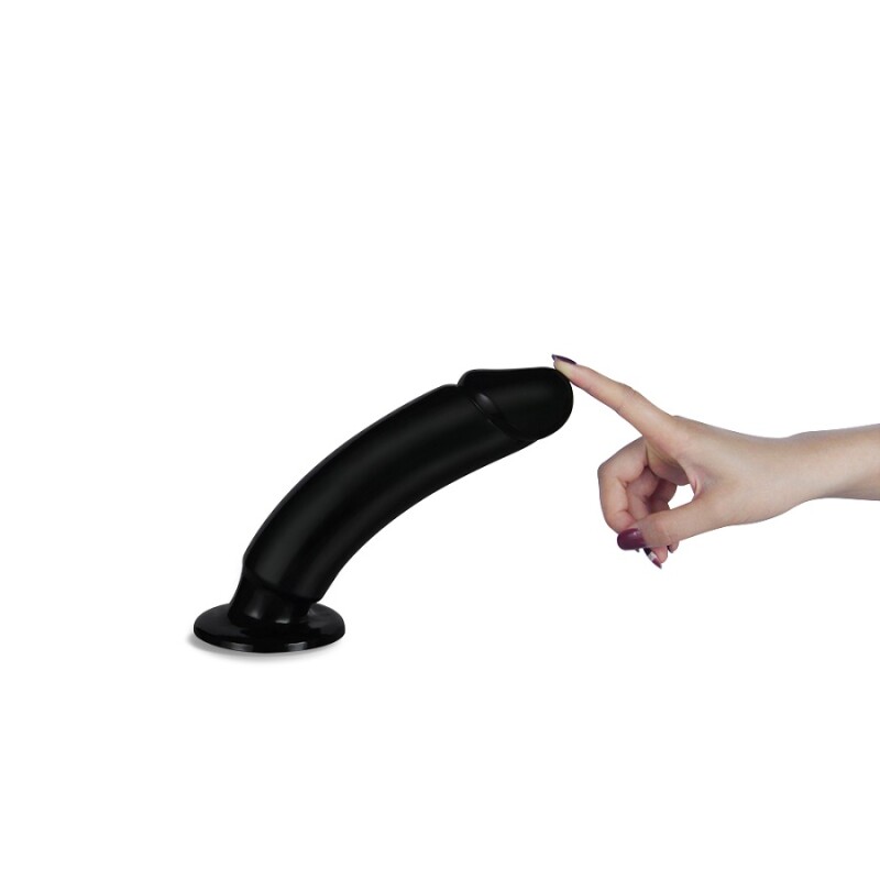 Фалоімітатор гігантський реалістичний на присосці Lovetoy чорний, 23.5 х 5 см - Изображение 1