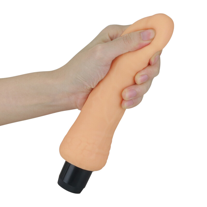 Вібратор реалістичний з поворотним регулятором Lovetoy бежевий, 20 х 4 см - Изображение 3