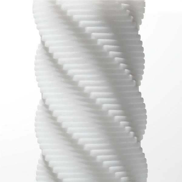Мастурбатор зі спіралеподібним рельєфом Tenga 3D Spiral білий, 25 см х 8 см - Зображення 2