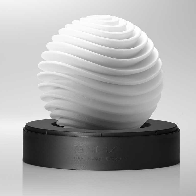 Mастурбатор з рельєфною поверхнею Tenga Geo Aqua білий, 17 см х 5 см - Зображення 3
