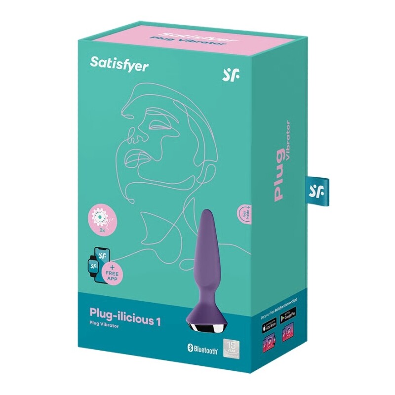 Анальний вібратор Satisfyer Plug-ilicious 1 з додатком, фіолетовий, 13.5 х 4.3 см - Зображення 1