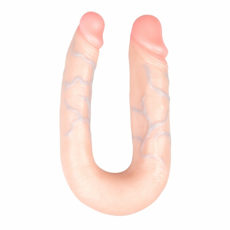 Фалоімітатор двосторонній реалістичний «Duo Dildo», бежевий, 17 см