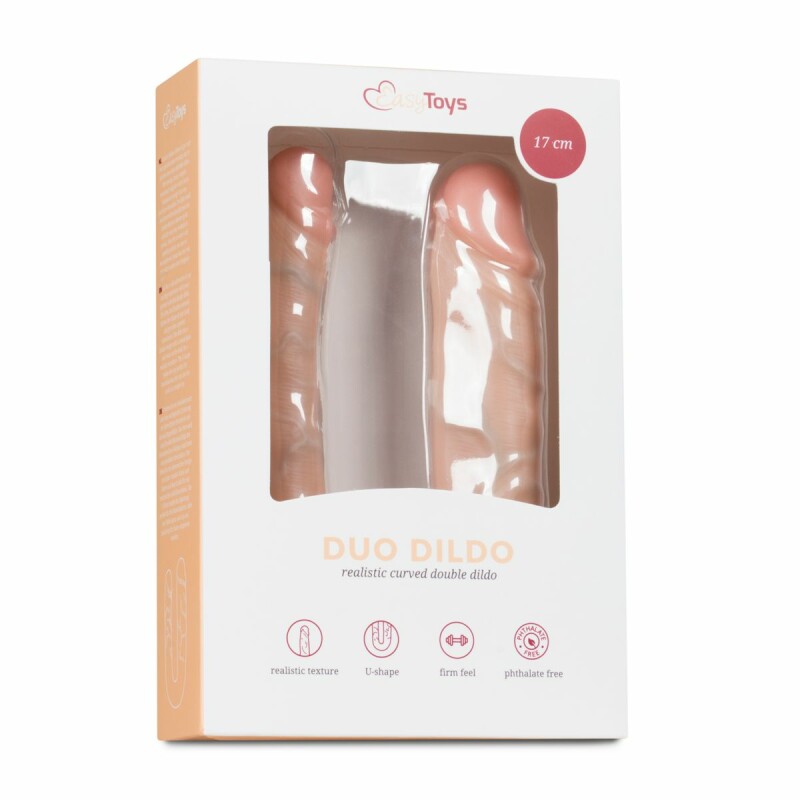Фалоімітатор двосторонній реалістичний «Duo Dildo», бежевий, 17 см - Изображение 4