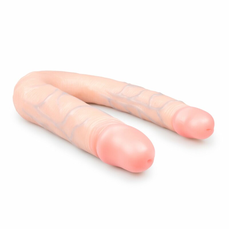 Фалоімітатор двосторонній реалістичний «Duo Dildo», бежевий, 17 см - Изображение 1