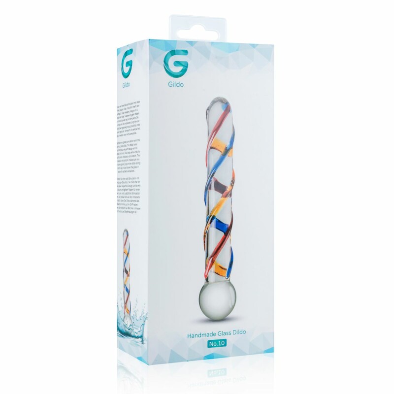 Фалоімітатор ребристий зі скла Gildo, 18 см х 2.6 см - Изображение 3
