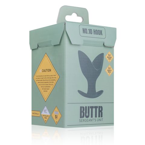 Анальна пробка-розширювач BUTTR Hook Anchor силіконова, чорна, 11 х 9.8 см - Зображення 1