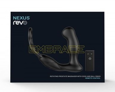 Масажер простати Nexus з голівкою, що обертається, і з ерекційним кільцем, чорний, 9.6 х 3.3 см - Зображення 2