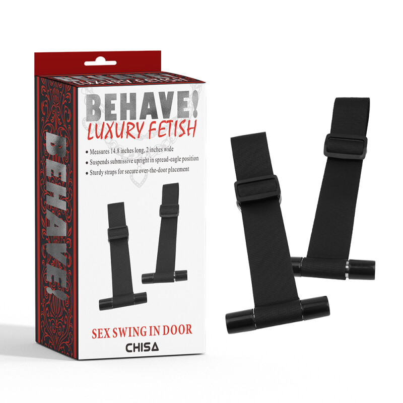 Фіксатори на двері Chisa Sex Swing In Door чорні, 37.5 х 5 см