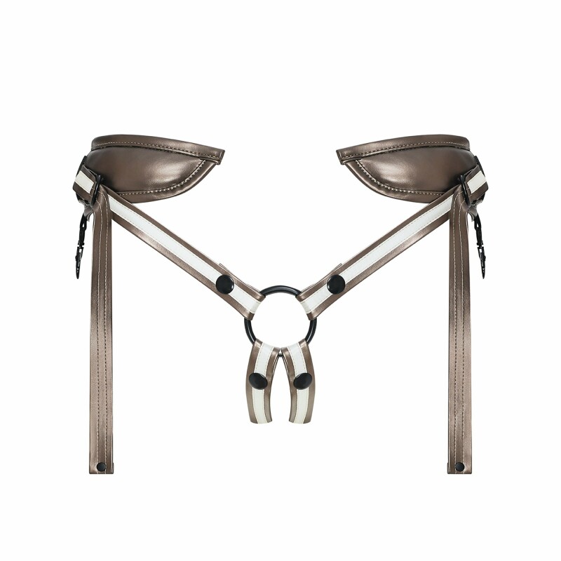 Труси для страпону з кільцевим кріпленням Strap-On-Me коричневі, one size - Изображение 5