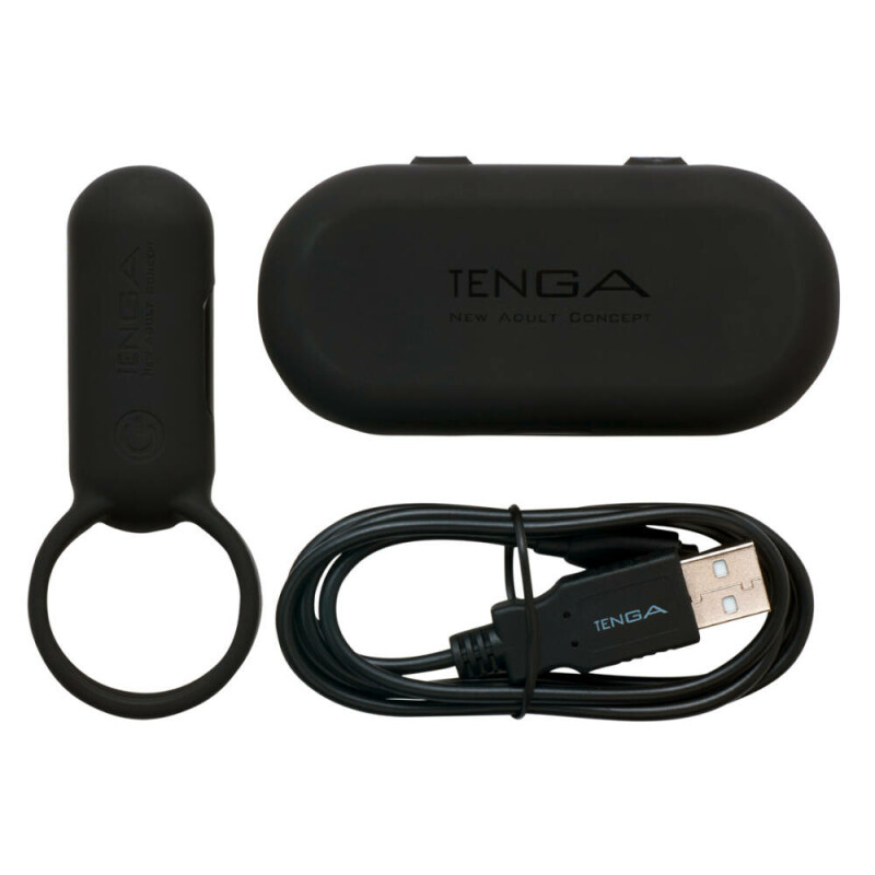 Кільце ерекційне для члена Tenga SVR з вібрацією, чорне, 1.6 × 3.8 × 9 см - Зображення 7