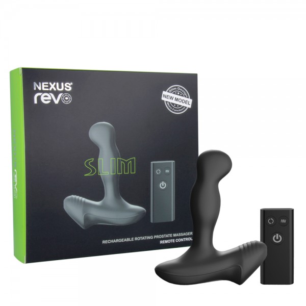 Масажер простати Nexus Revo Slim з голівкою, що обертається, чорний, 14.6 х 3.2 см - Зображення 2