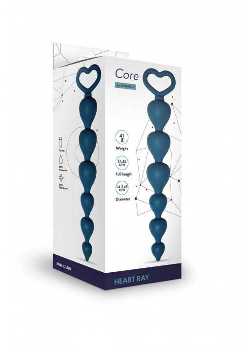 Анальна ялинка Heart Ray   синя, 17.5 х 2.5 см - Изображение 1