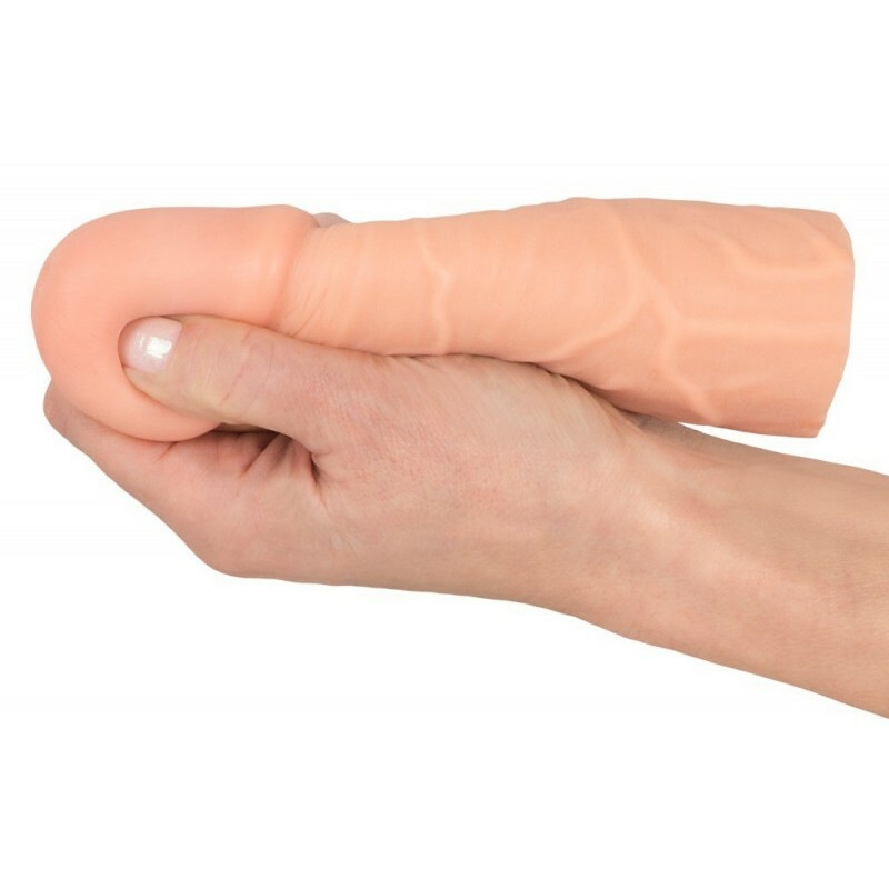 Насадка на пеніс Nature Skin подовжуюча, бежева, 15.5 х 2.5 см - Изображение 3