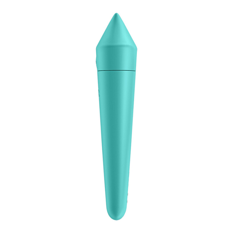 Віброкуля силіконова Satisfyer Ultra Power Bullet 8 з додатком, бірюзова, 14 х 2.7 см - Зображення 3