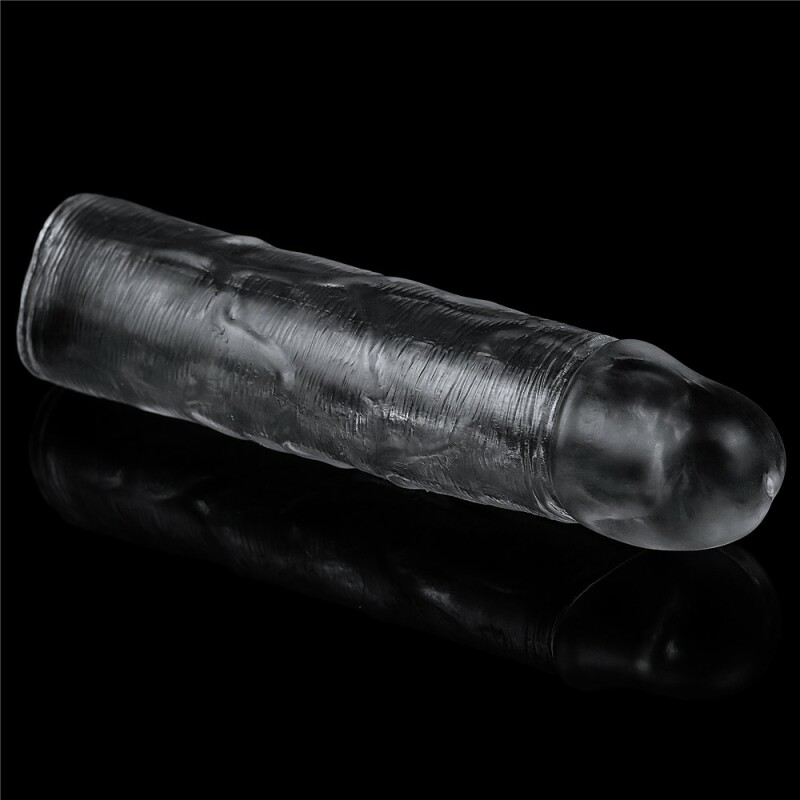 Насадка на пеніс Lovetoy подовжуюча, прозора, 15.5 х 3.5 см - Изображение 3