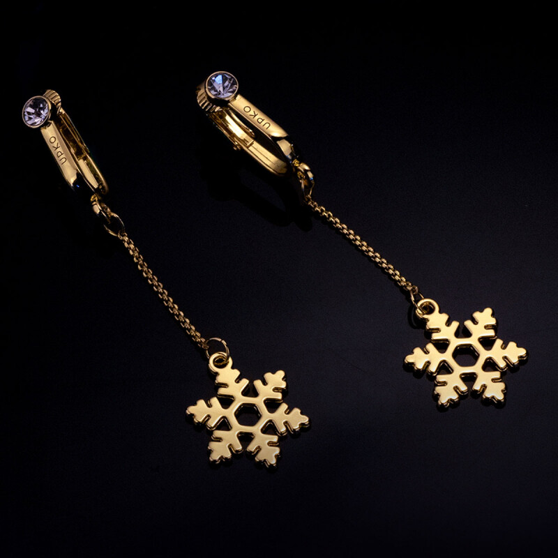 Прикраси для клітора та статевих губ UPKO Non-pierced Jewelry Snowflake у формі сніжинки з гірським кришталем, золоті - Зображення 4