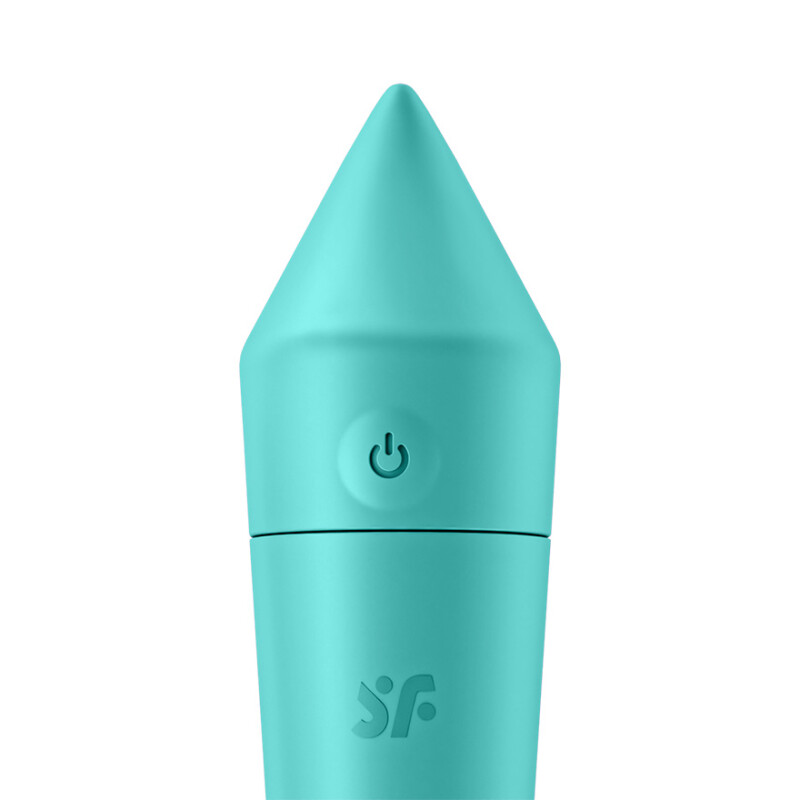 Віброкуля силіконова Satisfyer Ultra Power Bullet 8 з додатком, бірюзова, 14 х 2.7 см - Зображення 4