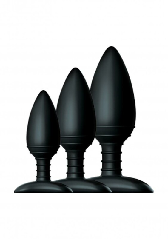 Набір анальних пробок Nexus Butt Plug Trio, 3 шт, чорний