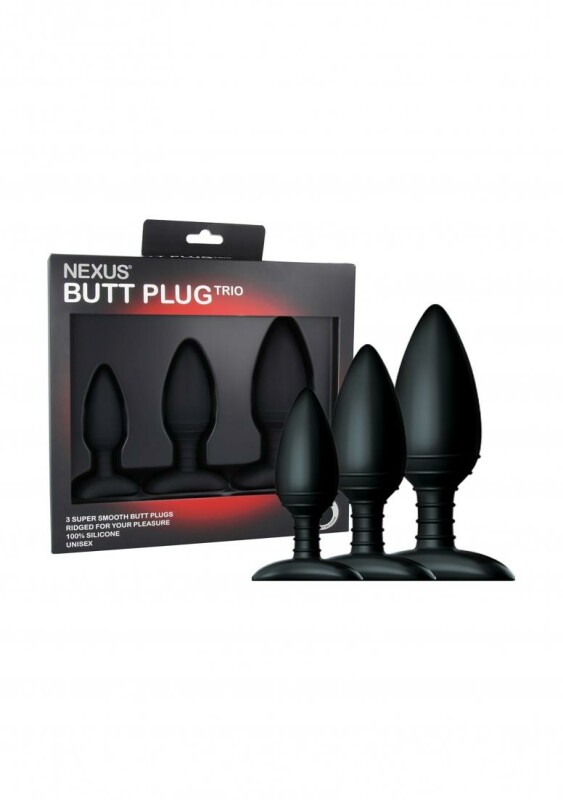 Набір анальних пробок Nexus Butt Plug Trio, 3 шт, чорний - Изображение 1