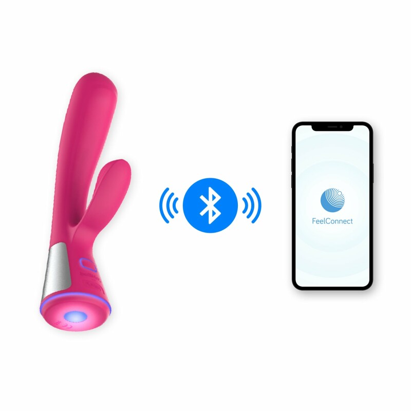 Вібратор-кролик Ohmibod Fuse з інтерактивним підключенням, рожевий, 18 х 3.4 см