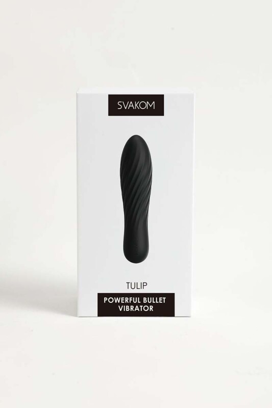 Вібратор Svakom Tulip рельєфний, чорний, 10.6 х 2.7 см - Изображение 6