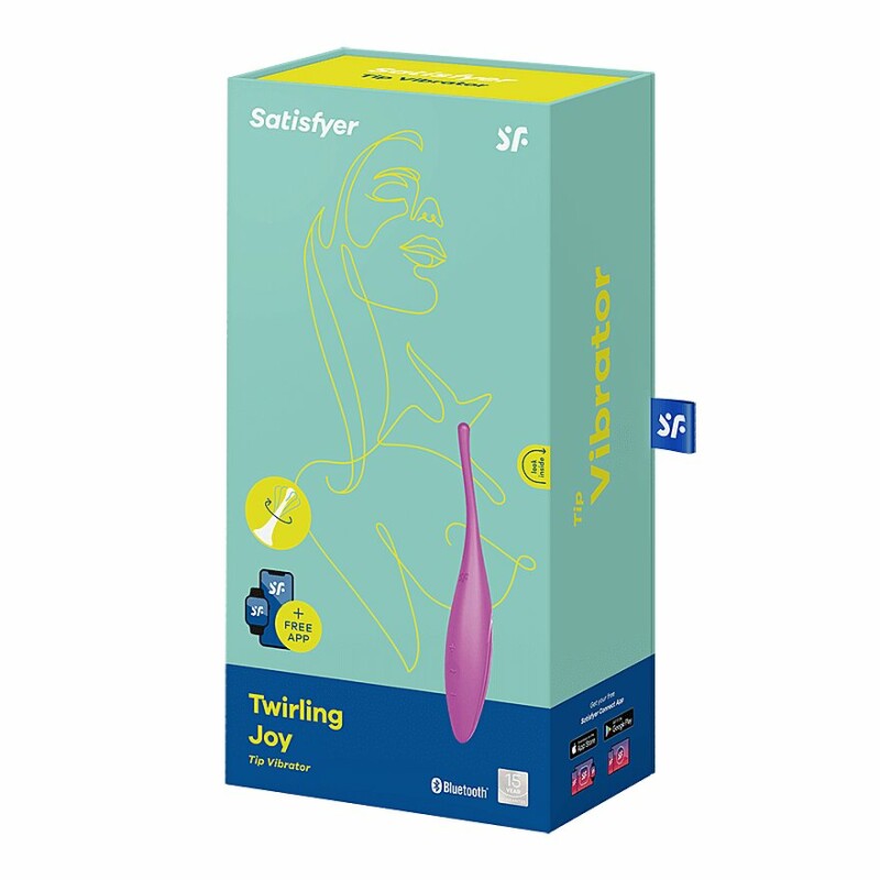 Вібратор для точкової стимуляції Satisfyer Twirling Joy з додатком, фіолетовий, 18 х 3 см - Изображение 1