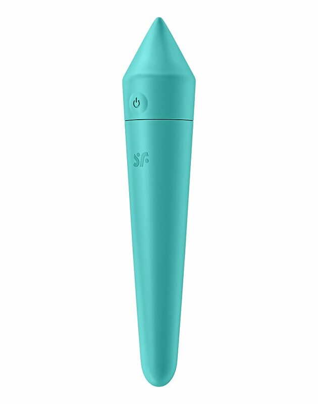 Віброкуля силіконова Satisfyer Ultra Power Bullet 8 з додатком, бірюзова, 14 х 2.7 см - Зображення 2