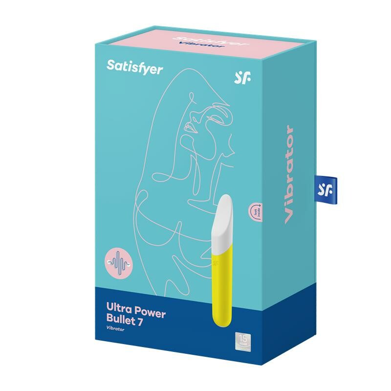 Віброкуля Satisfyer Ultra Power Bullet 7 жовта, 13.5 х 2.4 см - Зображення 1