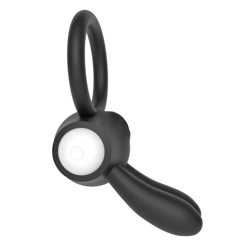 Ерекційне вібро кільце на пеніс Lovetoy Power Clit Cockring, чорне - Изображение 4