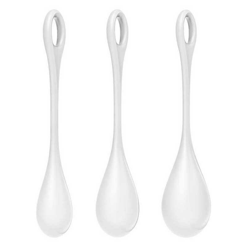 Набір вагінальних кульок Satisfyer Yoni Power 1 білі, 3 шт - Зображення 3