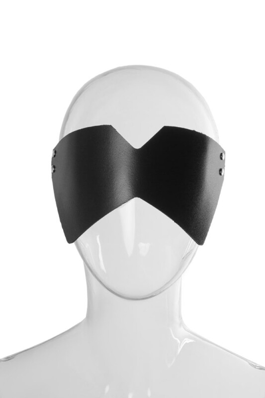 Маска на очі з натуральної шкіри Mask 3.1 TABOO, чорна, One Size - Зображення 6
