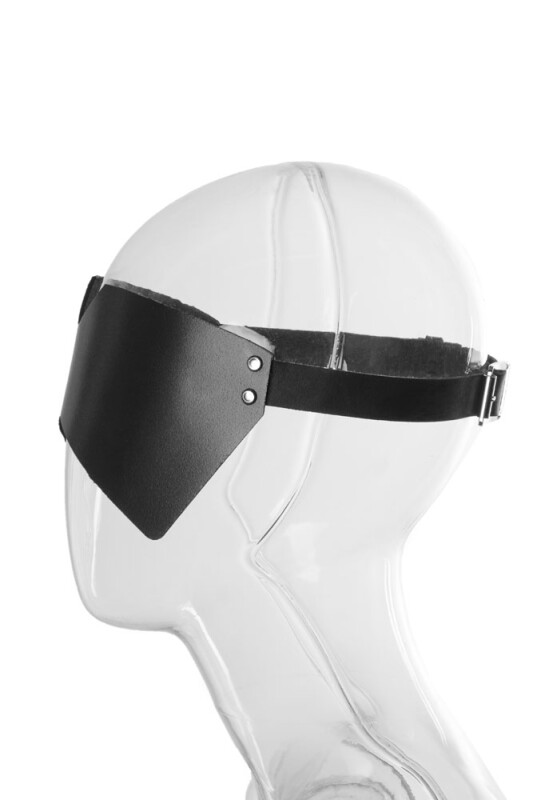 Маска на очі з натуральної шкіри Mask 3.1 TABOO, чорна, One Size - Зображення 7