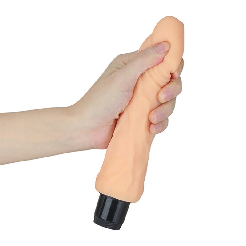 Вібратор реалістичний LoveToy бежевий, 20 х 4 см - Зображення 1