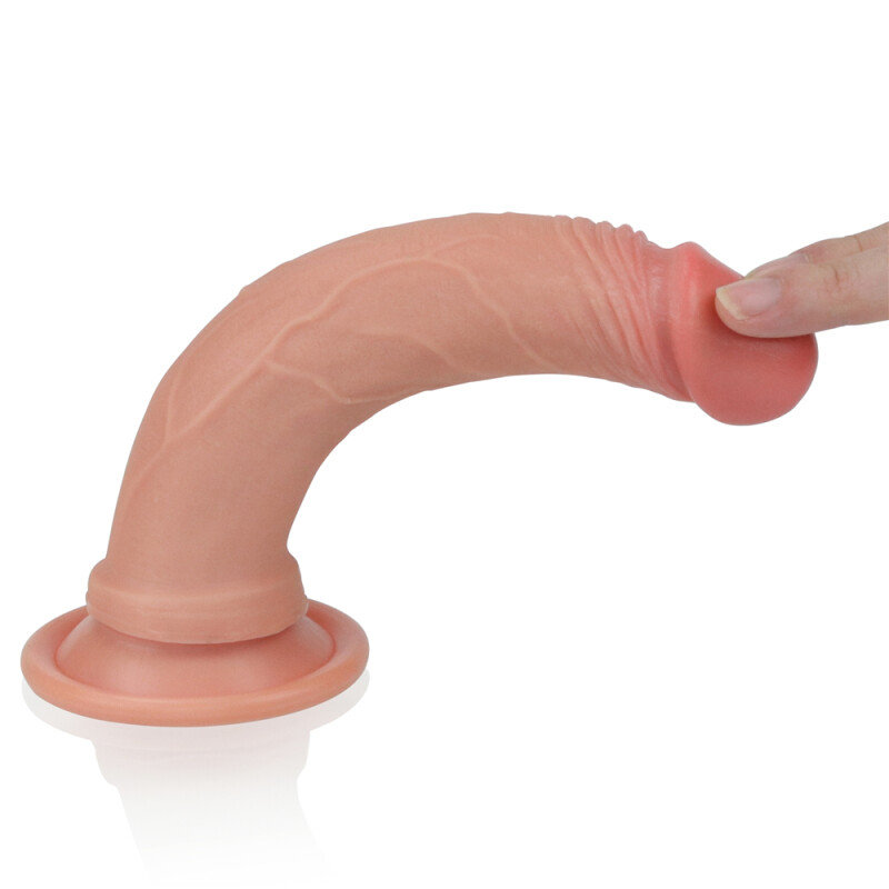 Фалоімітатор реалістичний на присосці Lovetoy бежевий, 18.5 см х 3.4 см - Зображення 5