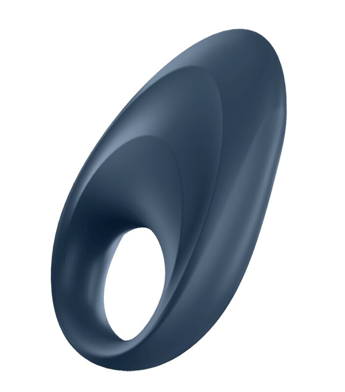 Ерекційне віброкільце Satisfyer Mighty One з додатком, синє, 9 х 4.9 см