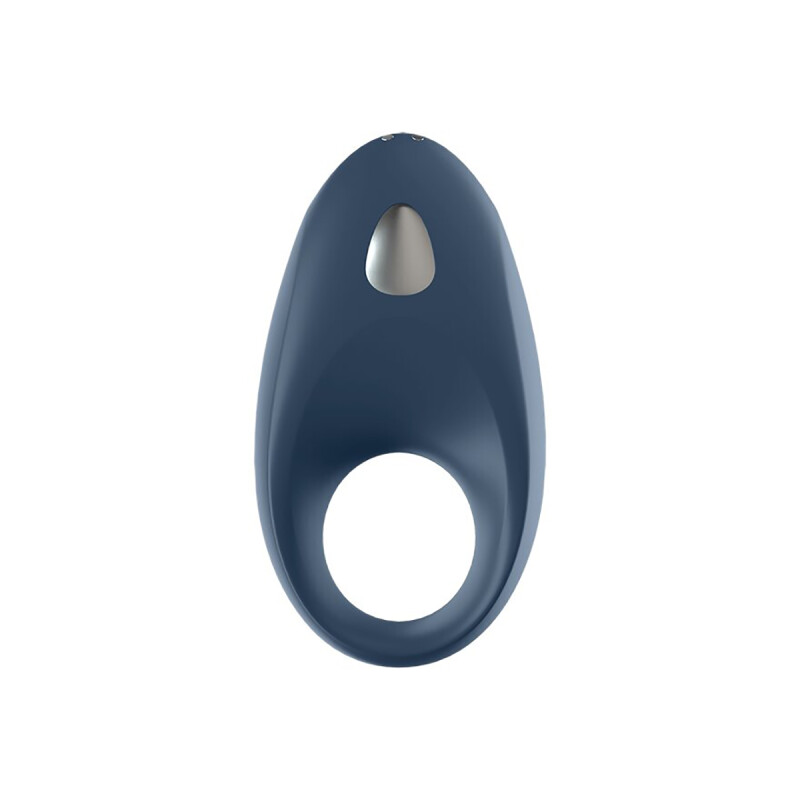 Ерекційне віброкільце Satisfyer Mighty One з додатком, синє, 9 х 4.9 см - Зображення 3