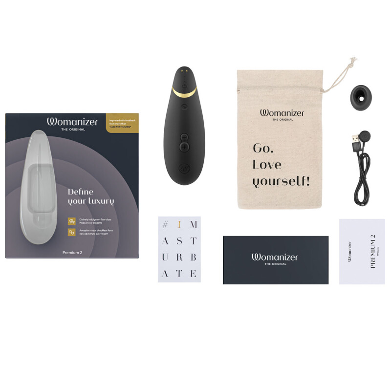 Womanizer Premium 2 безконтактний кліторальний стимулятор (Вуманайзер Преміум 2), чорний - Изображение 7