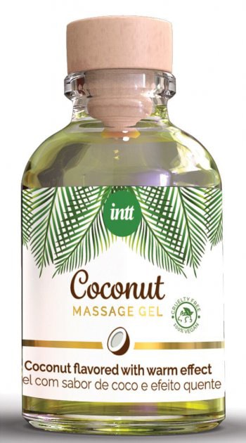Масажний гель Intt Coconut (Vegan), 30 мл, з ароматом кокосу, з розігріваючим ефектом - Зображення 3