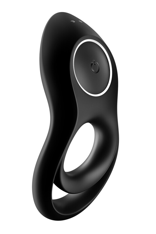 Ерекційне віброкільце Satisfyer Legendary Duo подвійне, чорне, 11.1 х 5 см - Изображение 3