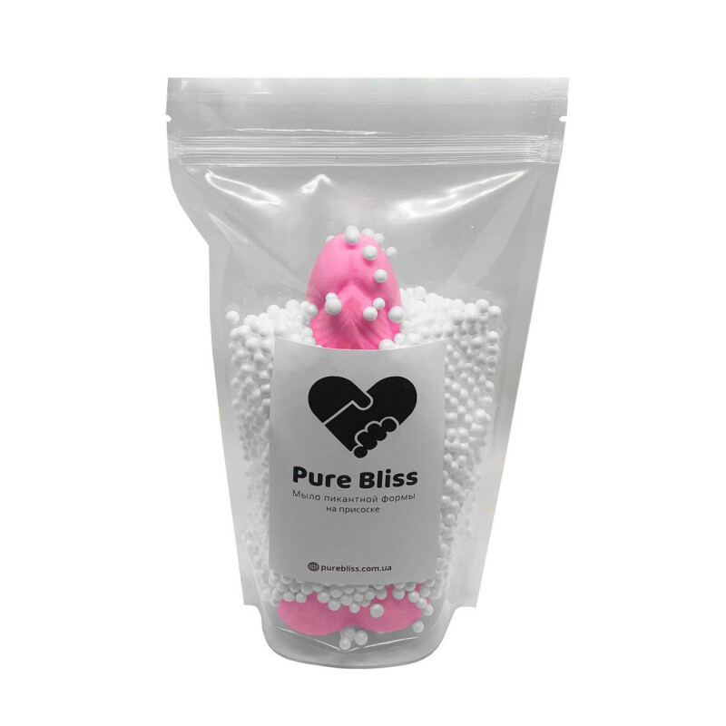 Мило у формі члена на присосці Pure Bliss рожеве, розмір L - Зображення 3