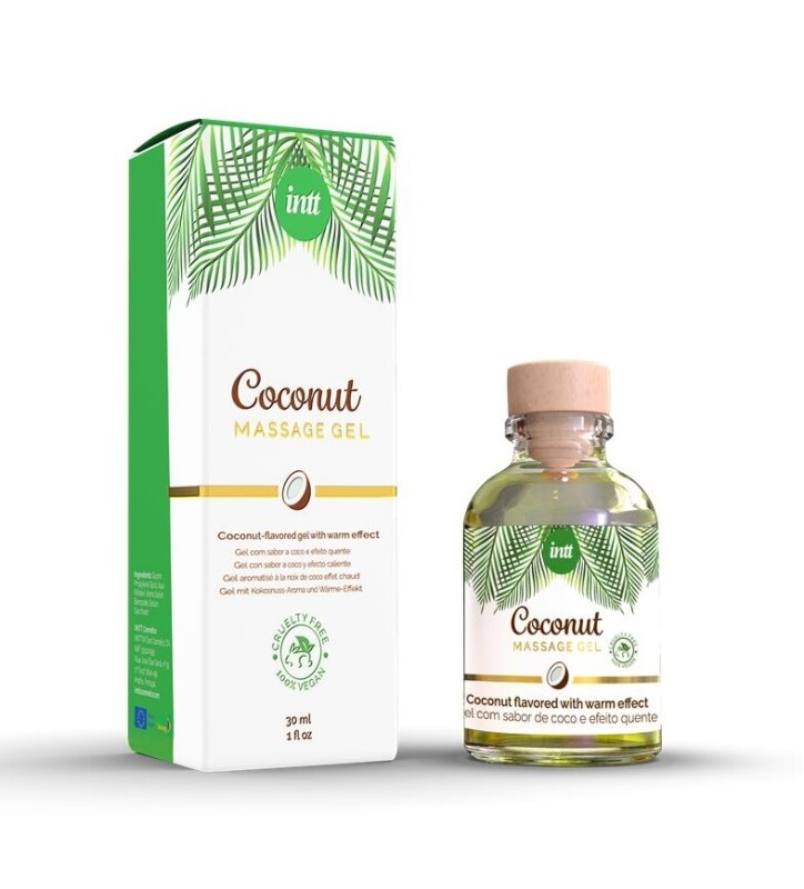 Масажний гель Intt Coconut (Vegan), 30 мл, з ароматом кокосу, з розігріваючим ефектом - Зображення 2