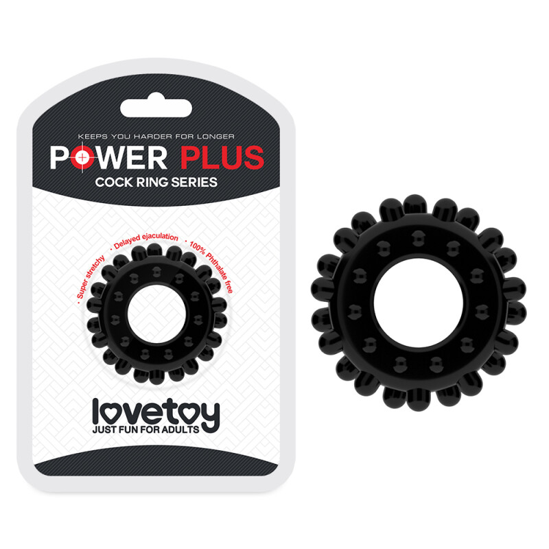 Кільце ерекційне Power Plus Cockring 2 чорне, 1.6 см - 4.5 см