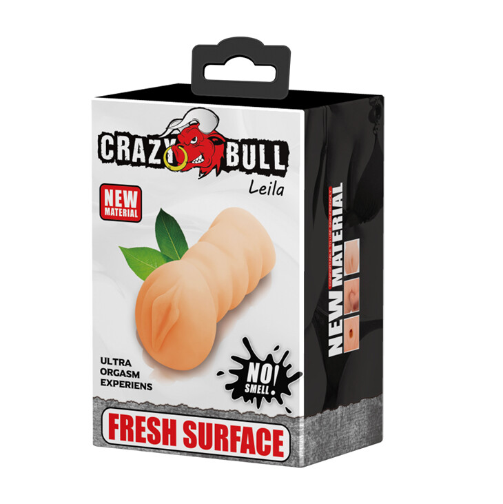Мастурбатор-вагіна CRAZY BULL Leila реалістичний, бежевий, 13.5 х 8 см - Изображение 5