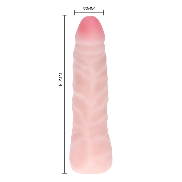 Фалоімітатор з хребтом BAILE Sextoy гнучкий, бежевий, 16 х 3.3 см - Изображение 3